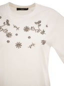 Weekend Maxmara Wkdagile Jersey T Shirt With Print And Embroidery