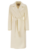 Maxmara Studio Mstcles 울, 캐시미어 및 실크 코트