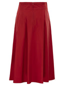 Maxmara Studio Mstvolume Cotton Pleated Skirt