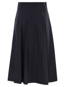 Maxmara Studio Mstvolume Cotton Pleated Skirt