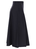 Maxmara Studio Mstvolume Cotton Pleated Skirt