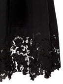 Maxmara Studio Strapless Linen Dress With Embroidered Hem