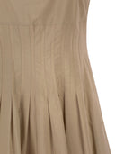 Maxmara Studio Mstfeltre Cotton Midi Dress With Structured Bodice
