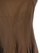 Maxmara Studio Mstfeltre Cotton Midi Dress With Structured Bodice