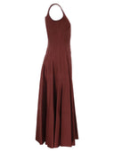 Maxmara Studio Mstfeltre Cotton Midi Dress With Structured Bodice