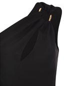 Maxmara Studio Mseentrata One Shoulder Dress In Shiny Satin