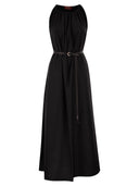 Maxmara Studio Mstzuppa Cotton Halterneck Maxi Dress With Belt