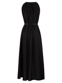 Maxmara Studio Mstzuppa Cotton Halterneck Maxi Dress With Belt