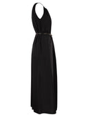 Maxmara Studio Mstzuppa Cotton Halterneck Maxi Dress With Belt
