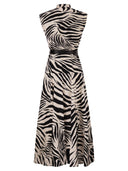 Maxmara Studio Mstwest Printed Cotton Shirt Dress With Belt