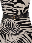 Maxmara Studio Mstwest Printed Cotton Shirt Dress With Belt