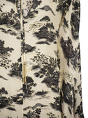 Maxmara Studio Msealga Long Printed Silk Dress With Jewelled Drawstring