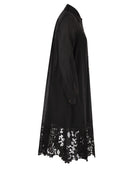 Maxmara Studio Mstmela Ramie Shirt Dress With Embroidered Hem And Slip