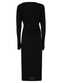 Maxmara Studio Mstsalvo Draped Viscose Jersey Midi Dress