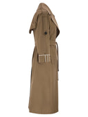 Maxmara The Cube Mtcutrench Trench Coat In Water Repellent Twill