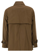 Maxmara The Cube Mtczeno Double Breasted Trench Coat In Water Repellent Cotton