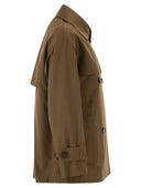 Maxmara The Cube Mtczeno Double Breasted Trench Coat In Water Repellent Cotton