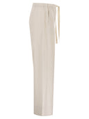 S Maxmara Smmargento Cotton Drawstring Trousers