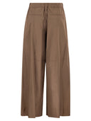 S Maxmara Smmgufo Cotton Culotte Trousers With Drawstring Waist