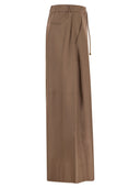 S Maxmara Smmgufo Cotton Culotte Trousers With Drawstring Waist