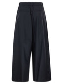 S Maxmara Smmgufo Cotton Culotte Trousers With Drawstring Waist