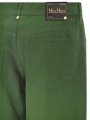 S Maxmara Smmonorata 5 Pocket Trousers In Cotton And Linen