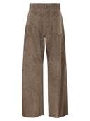 S Maxmara Smmfulmine Lederhose mit weitem Bein