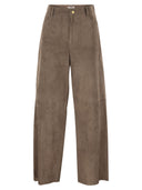 S Maxmara Smmfulmine Lederhose mit weitem Bein