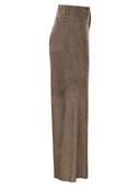 S Maxmara Smmfulmine Lederhose mit weitem Bein