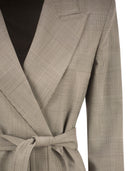 Maxmara Mxmnasello Prince Of Wales Tailored Blazer With Belt