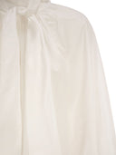 Maxmara Mxevalle Pleated Blouse With Neck Bow