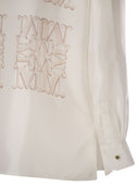 Maxmara Mxmfiltro Silk Shirt With Monogram Print