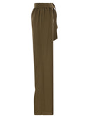 Maxmara Mxmeditto Fluid Tailored Trousers In Pure Virgin Wool