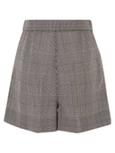 Maxmara Mxmagoraio Pure Virgin Wool Prince Of Wales Tailored Shorts
