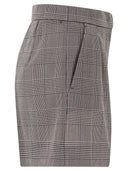 Maxmara Mxmagoraio Pure Virgin Wool Prince Of Wales Tailored Shorts