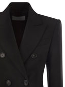 Sportmax Spxadamo Tailored Double Breasted Virgin Wool Blazer