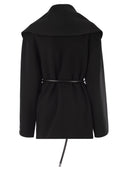 Sportmax Spxuguale Wrap Short Coat In Virgin Wool