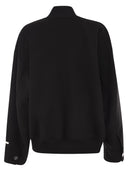 Sportmax Spxondata Virgin Wool Bomber Jacket With Ribbed Knit Details