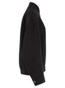 Sportmax Spxondata Virgin Wool Bomber Jacket With Ribbed Knit Details