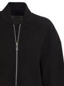 Sportmax Spxondata Virgin Wool Bomber Jacket With Ribbed Knit Details