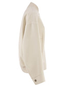 Sportmax Spxondata Virgin Wool Bomber Jacket With Ribbed Knit Details
