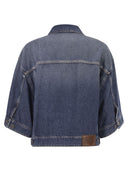 Weekend Maxmara Wkdliuti Cropped Cotton Denim Jacket