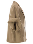 Weekend Maxmara Wkdneo Virgin Wool Double Breasted Jacket With A Boxy Silhouette