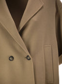 Weekend Maxmara Wkdneo Virgin Wool Double Breasted Jacket With A Boxy Silhouette