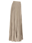 Weekend Maxmara Wkdfoggia Long Pleated Skirt In Fluid Fabric