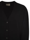 Weekend Maxmara Wkdboario Fluid Knit Cardigan With V Neck
