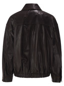 Weekend Maxmara Wkdcose Lamb Leather Bomber Jacket