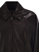 Weekend Maxmara Wkdcose Lamb Leather Bomber Jacket