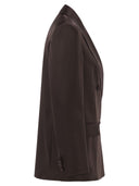 Maxmara Studio Msearca – Double Breasted Blazer In Fluid Satin