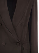 Maxmara Studio Msearca – Double Breasted Blazer In Fluid Satin